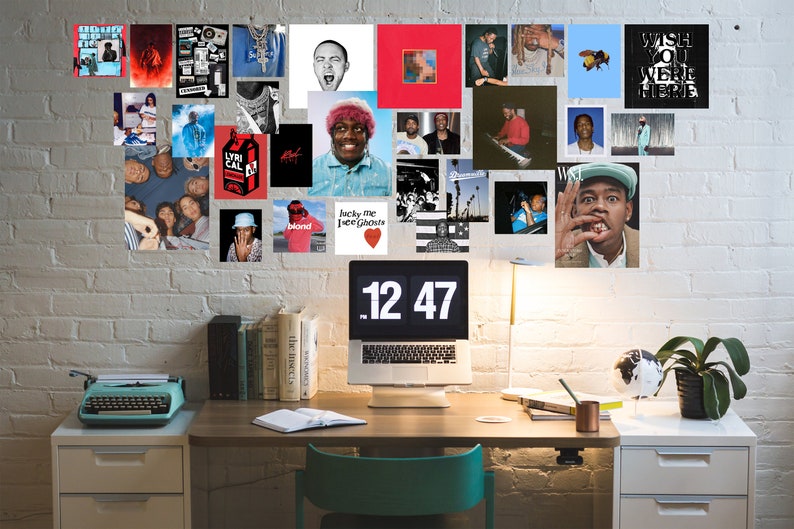 50 PC Rapper Music Wall Collage 4x6 and 5x5 Music Collage Music Album Cover Wall Art Album Cover