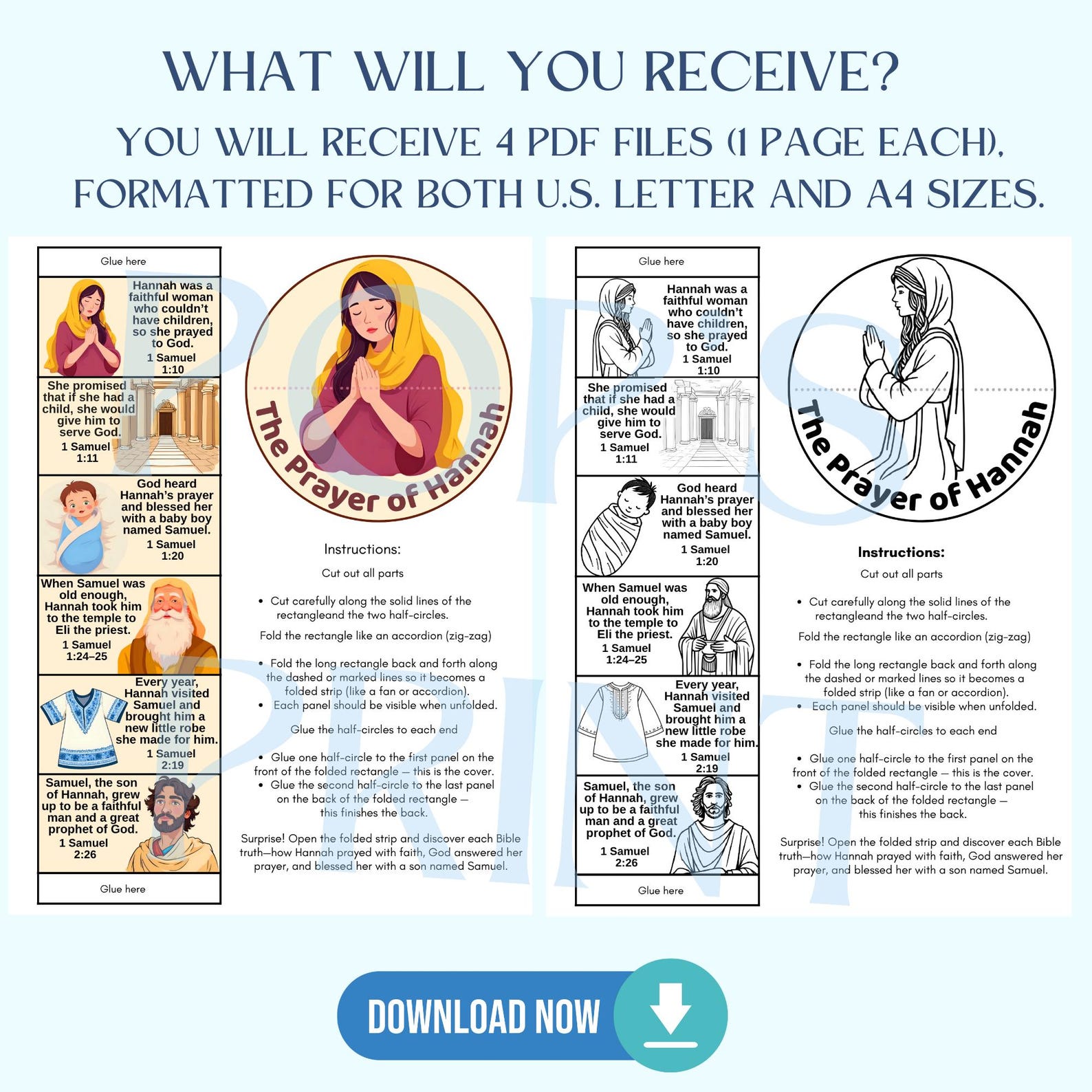 Printable Prayer of Hannah Craft | Sunday School Hannah and Samuel ...