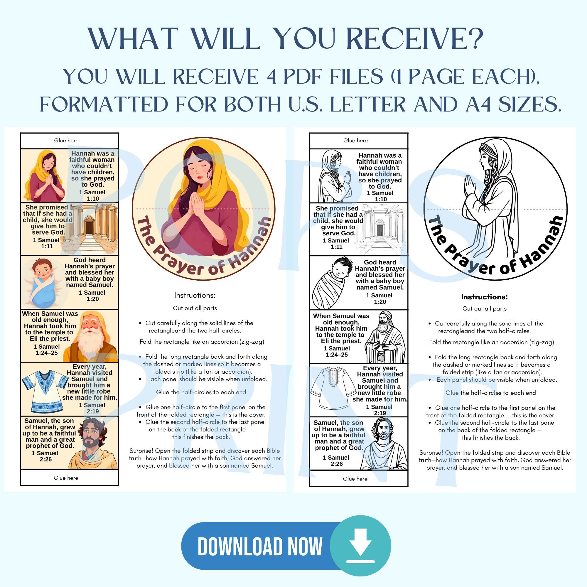 Printable Prayer of Hannah Craft | Sunday School Hannah and Samuel ...