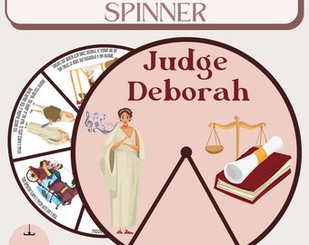 Judge Deborah Spinner Wheel | Bible Story Craft (Digital Download)