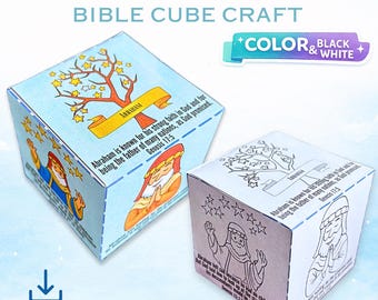 Wilderness Cube Craft – Moses and Israelites Coloring Activity