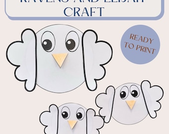 Ravens and Elijah craft| Sunday school craft| Kids ministry craftl Bible activity for kids|