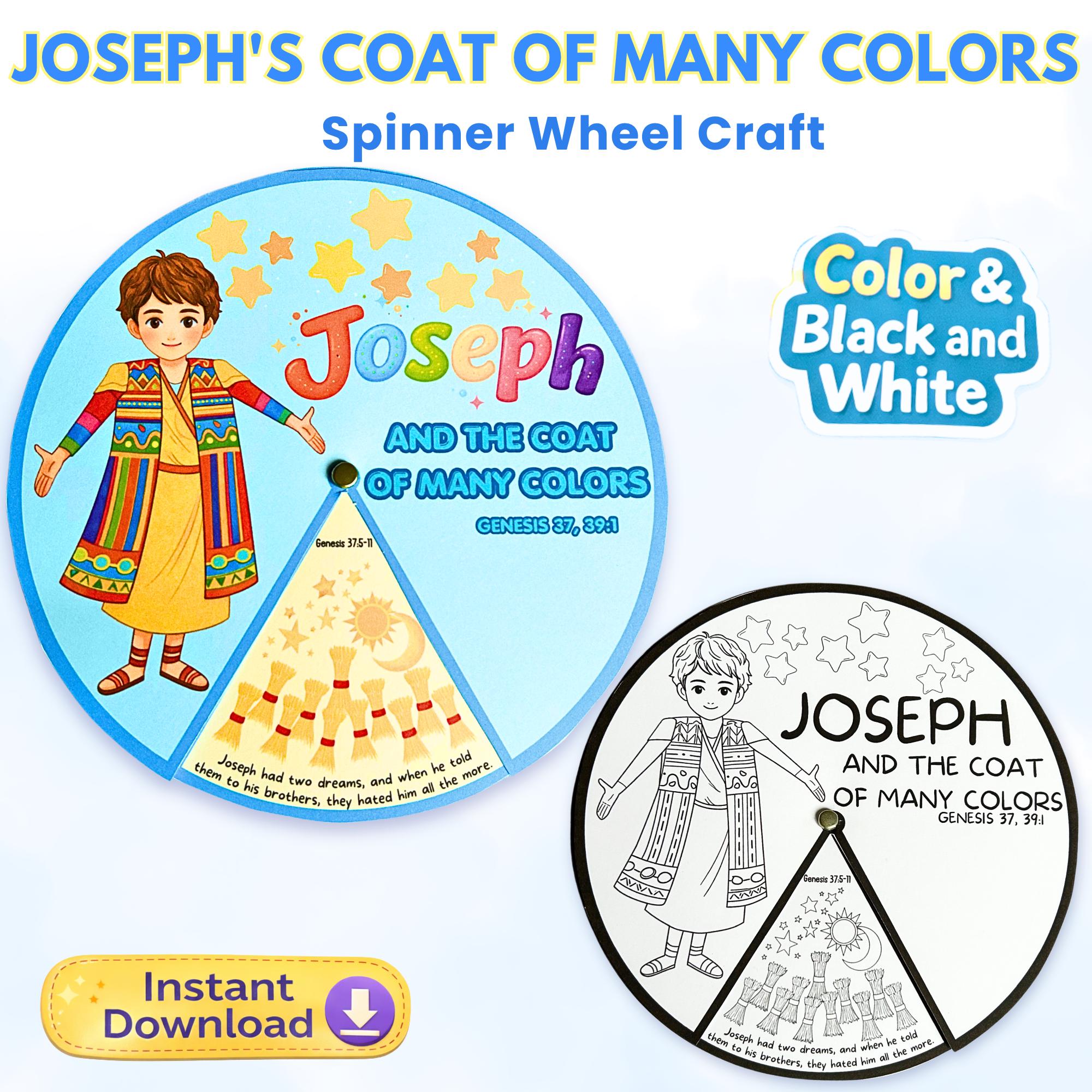 Joseph and the Coat of Many Colors Bible Craft for Kids – Printable ...