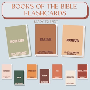 Bücher der Bibel Karteikarten| Altes Testament zum Ausdrucken | Neues Testament druckbar | Bibelauswendiglernen | Homeschool Bibel Ausdrucke | Bibelspiel