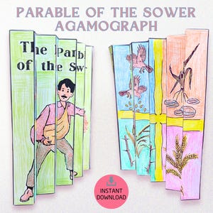 Printable Parable of the Sower Agamograph – Sunday School Craft | Instant Download Bible Activity & Jesus’ Parable Coloring Template (PDF)