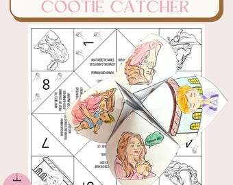 Sunday School Craft - The Prayer of Hannah Coloring Cootie Catcher Printable Kids Ministry Activity, Homeschool Bible Verse Project