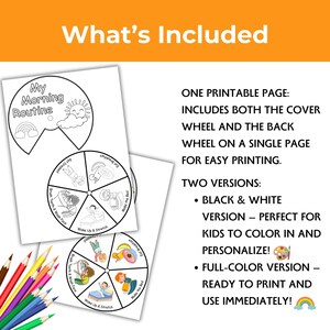 My Morning Routine Spinner | Kids Daily Routine Chart | Printable ...