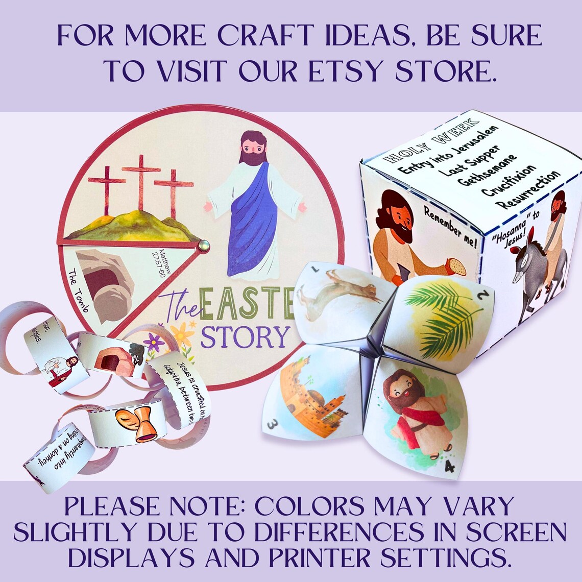 Printable Lent Sunday School Craft Coloring Spinner Wheel, Kids ...
