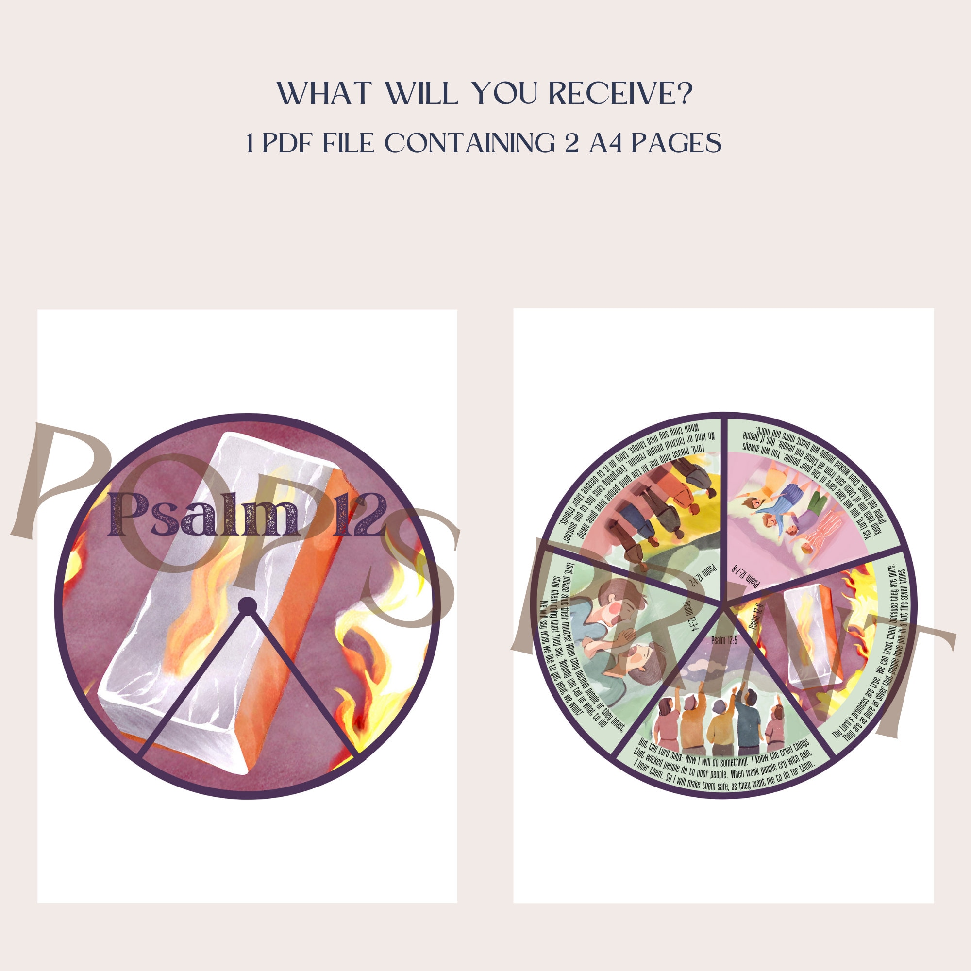 Psalm 12 Spinner Wheel | Psalm 12 Craft | Sunday School Craft | Kids ...