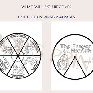 Printable Prayer of Hannah Coloring Spinner Wheel - Sunday School Craft ...