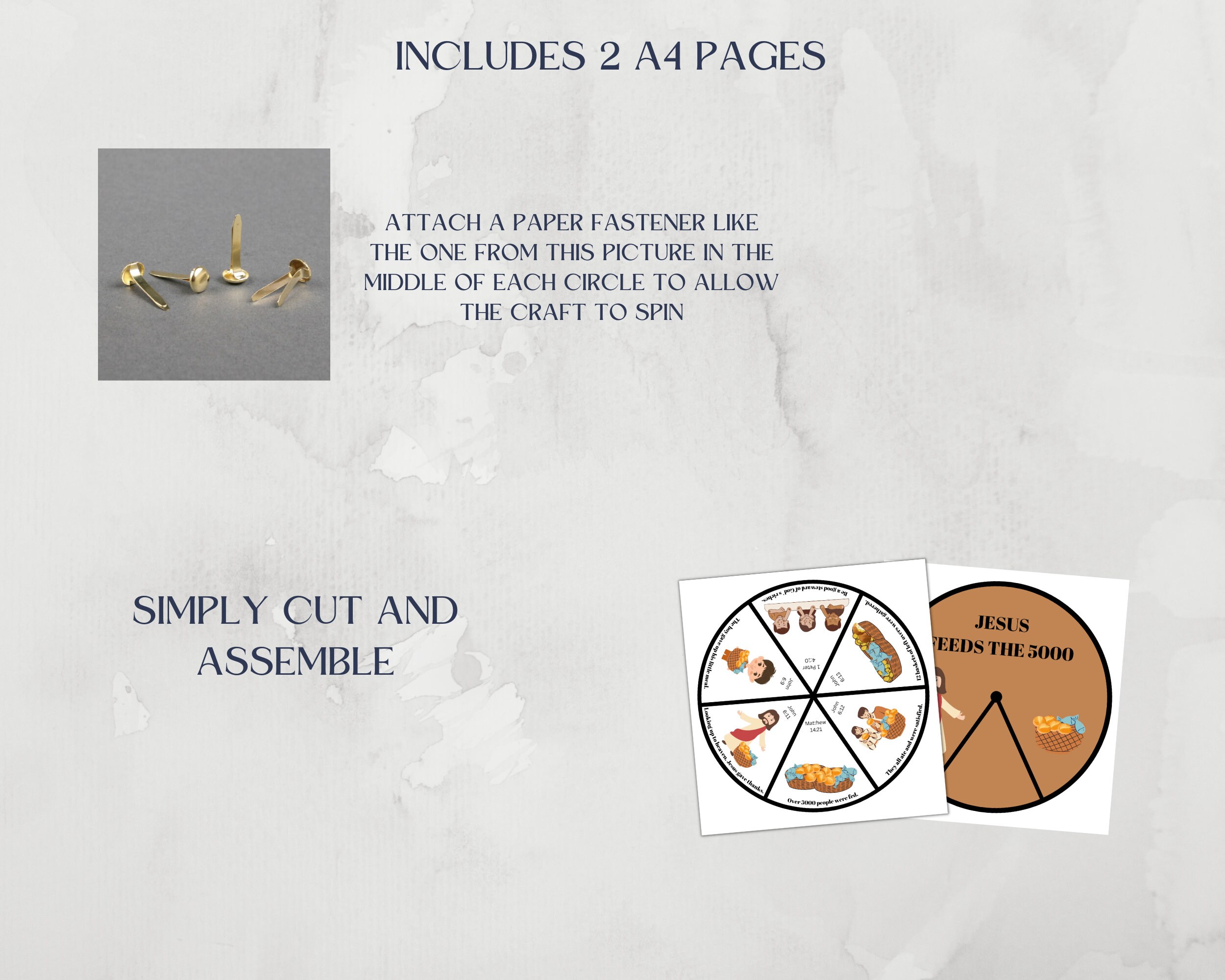 Jesus Feeds the 5000 Spinner Wheel | Bible Craft for Sunday School ...