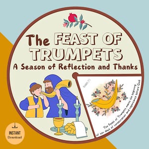 Feast of Trumpets Spinner Wheel | Feast of Trumpets Craft | Sunday School Activity | Kids Ministry Craft | Bible Activity for Children