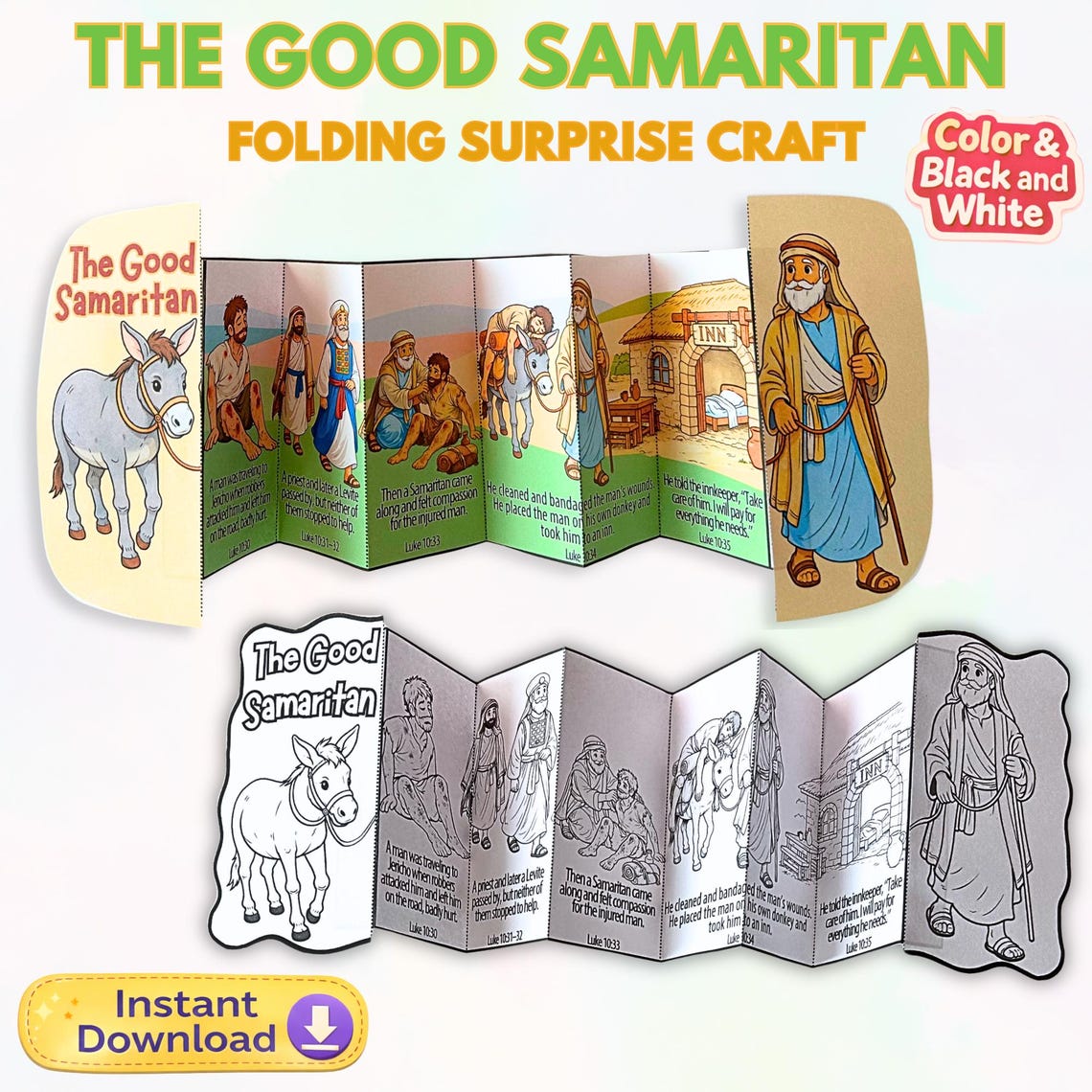 The Good Samaritan Bible Craft, Sunday School Printable Activity ...