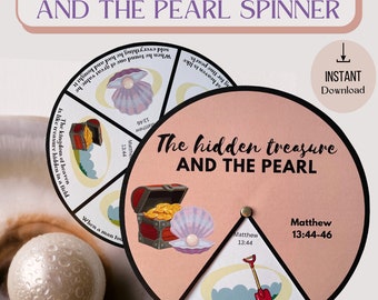 The Parable of the Hidden Treasure and the Pearl Spinner Wheel Craft| Interactive  Sunday School Activity