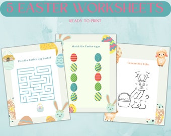 Easter worksheets|Easter homeschool worksheets|Easter kindergarten worksheets|Easter daycare worksheets|Easter activity|Easter printables