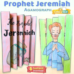 Prophet Jeremiah Agamograph Craft, Sunday School Coloring Activity (PDF Download)