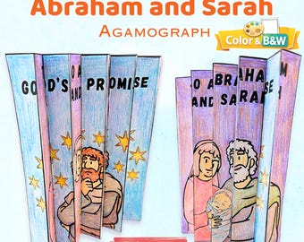 God's Promise to Abraham and Sarah Agamograph Craft, Sunday School Printable Activity (Digital Download)