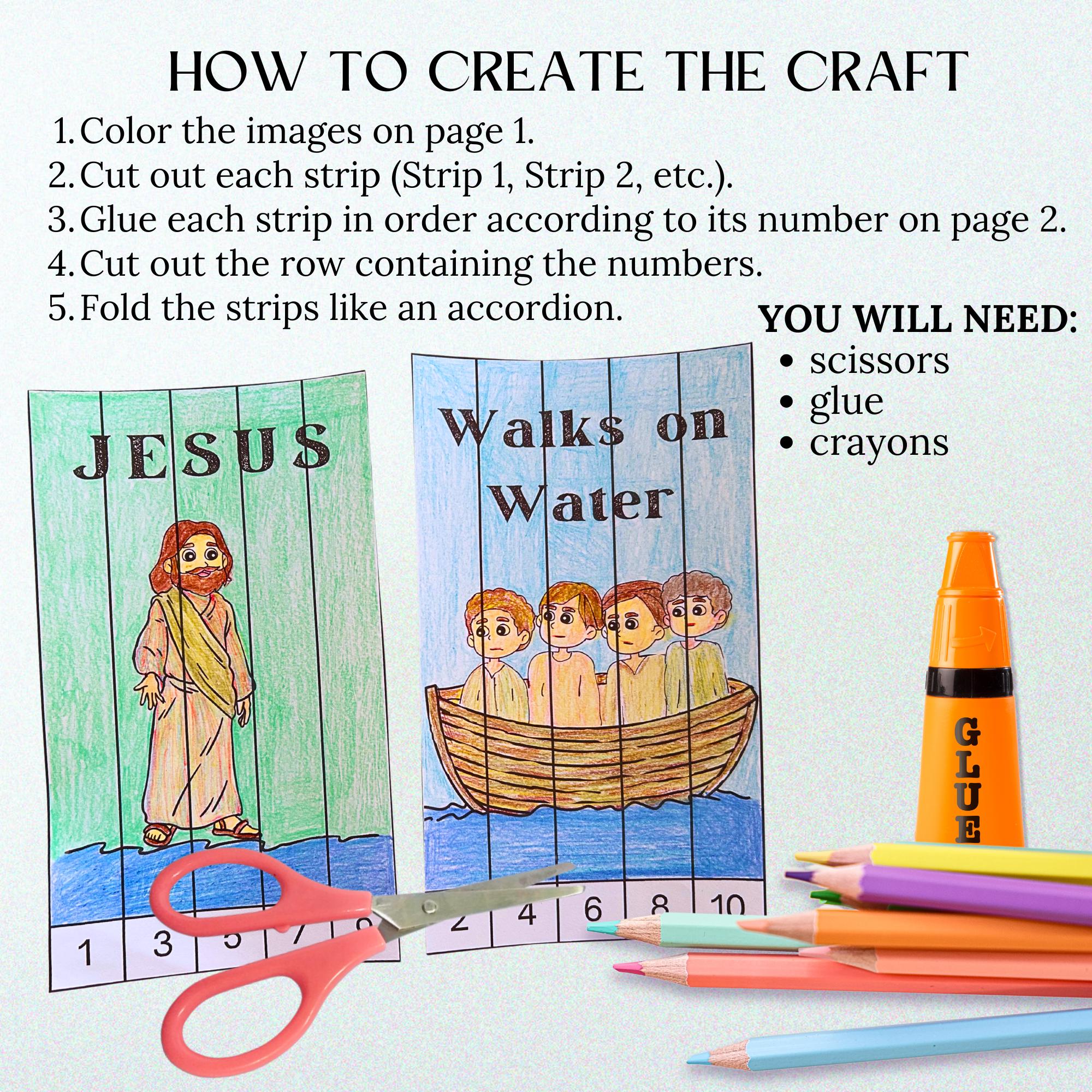 Jesus Walks on Water Agamograph Craft – Sunday School Bible Activity ...