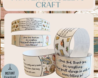 Printable Prayer Bracelet Coloring | Sunday School Craft | Kids Ministry &quot;How to Pray&quot; Activity & Bible Lesson | Homeschool Prayer Project