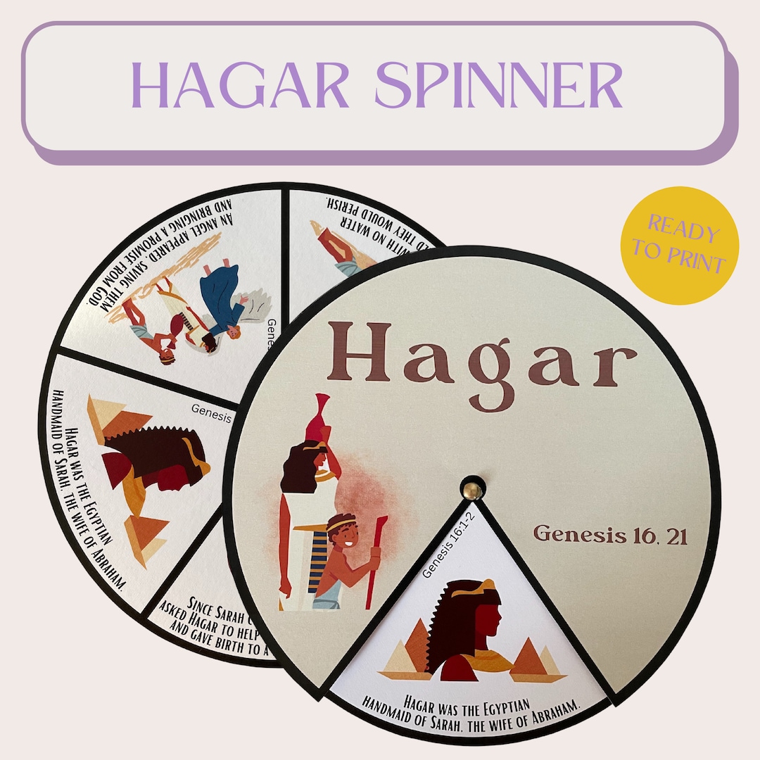 Hagar Spinner Wheel Hagar and Ishmael Craft Sunday School Lesson Kids