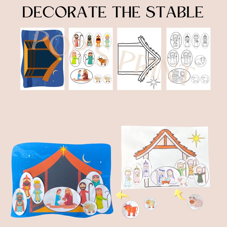 Nativity Set Bundle – Printable Christmas & Advent Crafts and ...