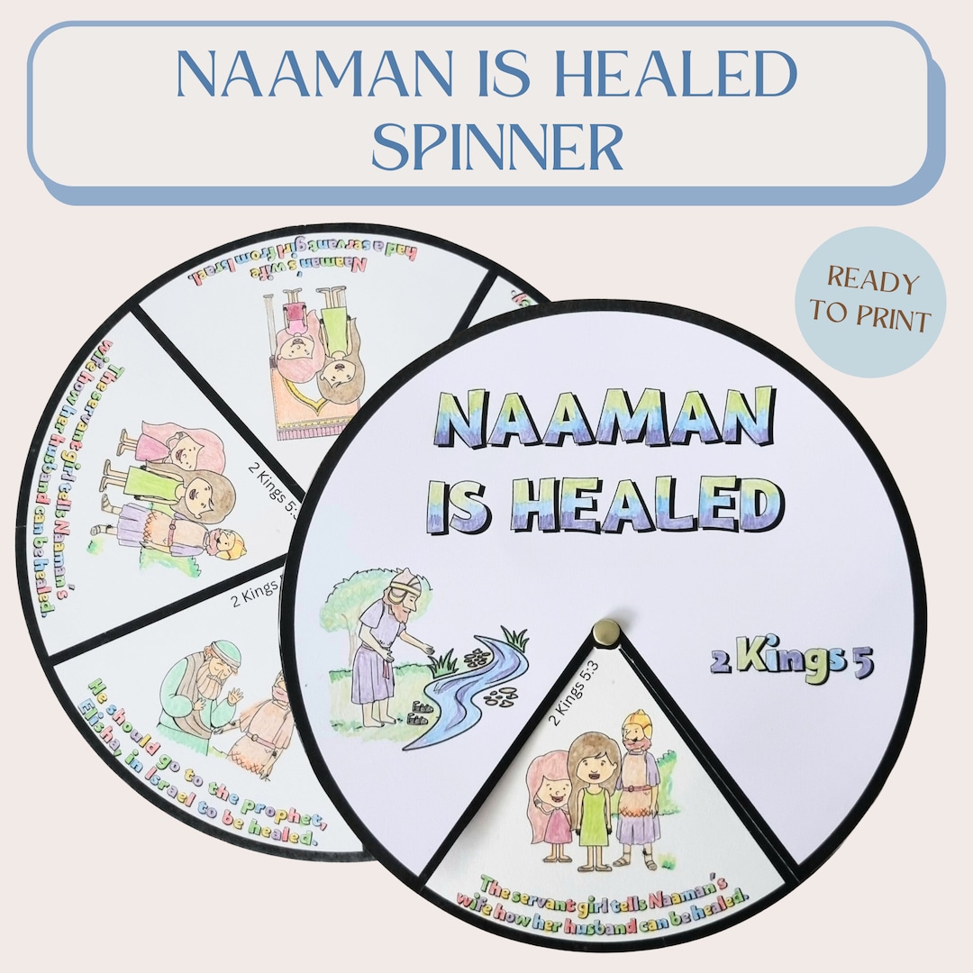 Naaman is Healed Coloring Spinner Wheel Naaman Craft Sunday School Naaman is Healed Coloring Spinner Wheel Naaman Craft Sunday School