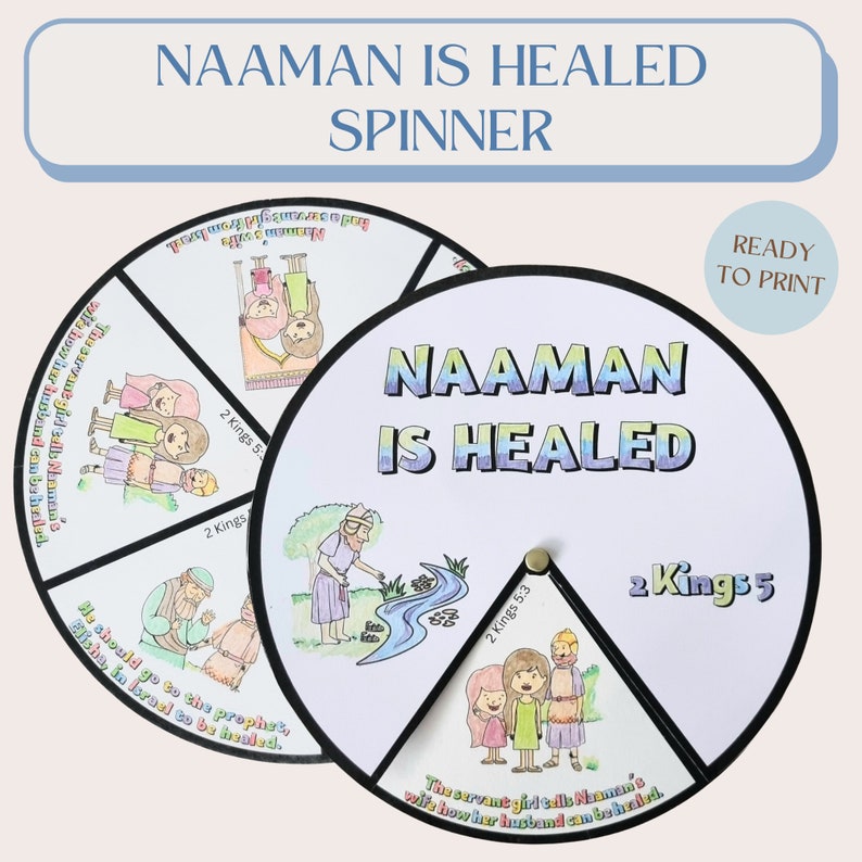 Naaman is Healed Coloring Spinner Wheel Naaman Craft Sunday School Naaman is Healed Coloring Spinner Wheel Naaman Craft Sunday School