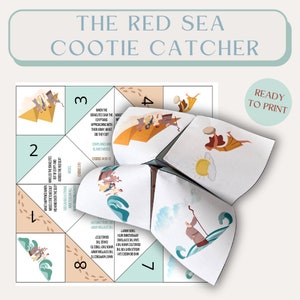 The red sea cootie catcher| Sunday school craft| Cootie catcher| Printable bible craft| Fortune teller| The red sea craft
