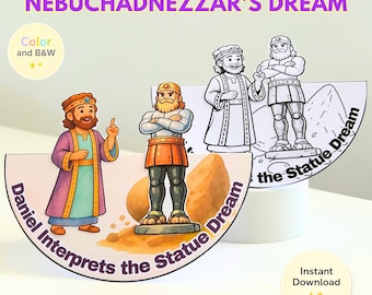 Daniel Interprets Nebuchadnezzar’s Dream Craft | Sunday School Printable Bible Coloring Activity