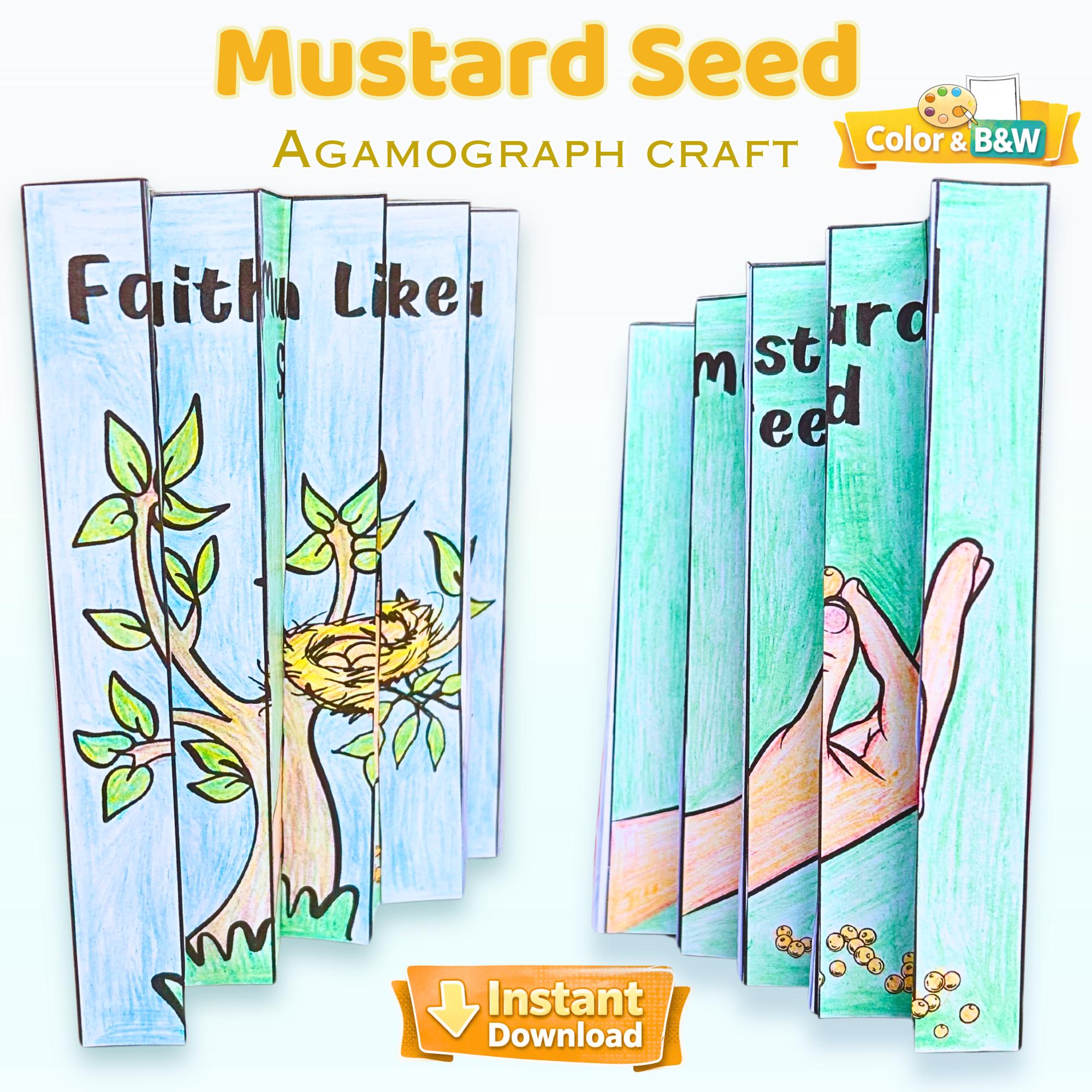 Printable Faith Like a Mustard Seed Agamograph – Sunday School Craft ...