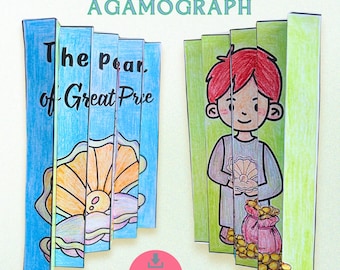 Parable of the Pearl Agamograph – Sunday School Bible Craft (Digital Download)