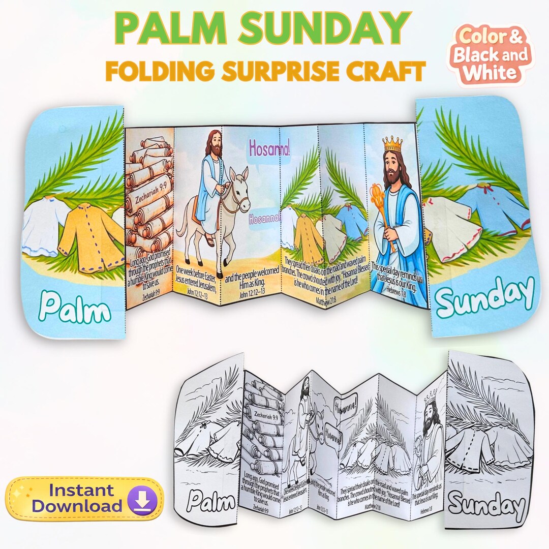 Palm Sunday Craft for Kids | Jesus Enters Jerusalem | Triumphal Entry ...