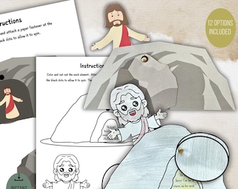 Easter tomb craft for kids| Sunday school craft| Easter story activity| Kids ministry activity| Printable Easter craft| Resurrection DIY