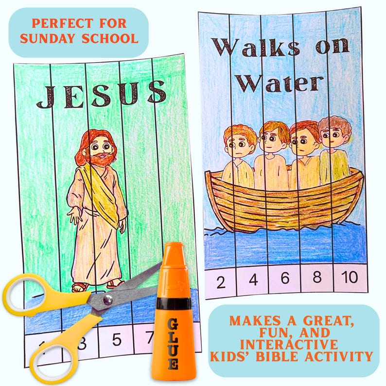 Jesus Walks on Water Agamograph Craft – Sunday School Bible Activity ...
