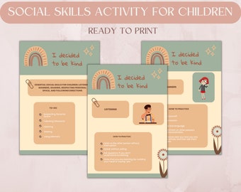 Printable Social Skills Worksheets for Kids | Resources to Teach Personal Space, Manners, and Listening | Fun and Engaging Kids Activities