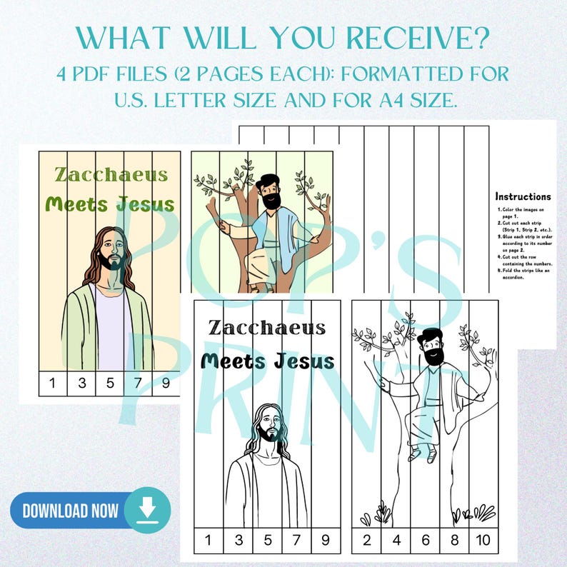 Jesus Meets Zacchaeus Agamograph Craft – Sunday School Bible Activity ...