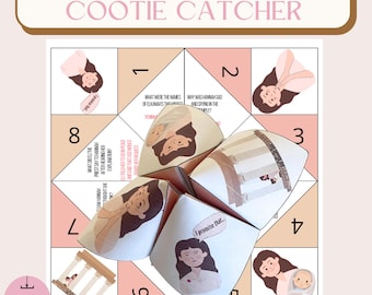 Prayer of Hannah Cootie Catcher - Printable Sunday School Bible Craft, Hannah and Samuel Paper Craft, Bible Verse Project, Memory Game