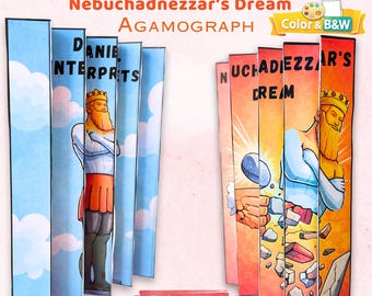 Daniele interpreta il sogno di Nabucodonosor. Agamograph Craft, attività biblica per la scuola domenicale (download digitale)