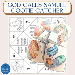 Gott ruft Aquarell-Sammler Fänger Sonntagsschulhandwerk | Druckbare Bibel Handwerk | Wahrsagerin | Valentin Handwerk