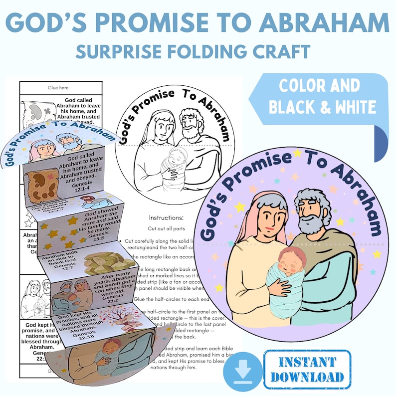 God’s Promise to Abraham Bible Craft for Kids – Printable Christian ...