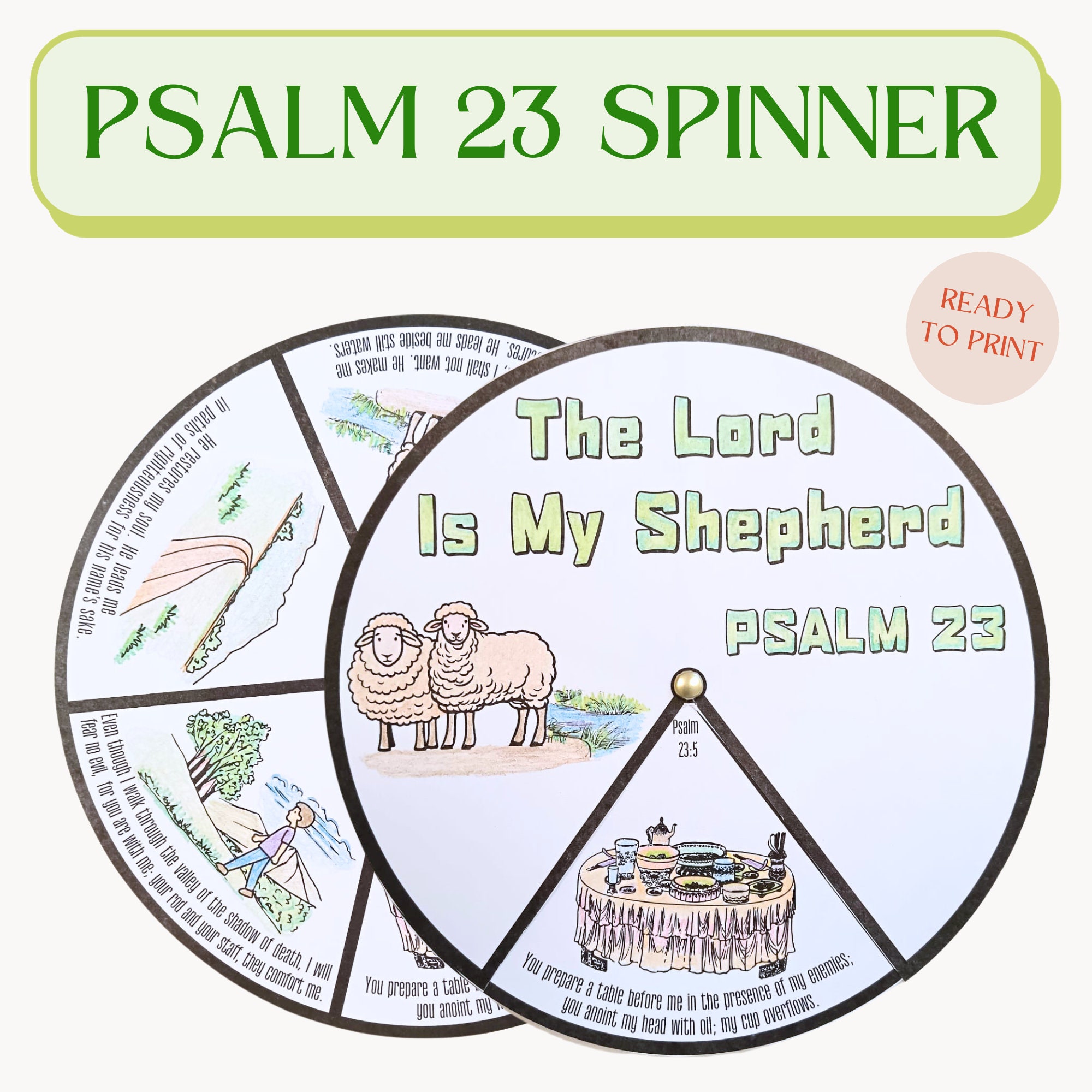 Psalm 23 Coloring Spinner Wheel Psalm 23 Craft Sunday School Craft Kids psalm-23-coloring-spinner-wheel-psalm-23-craft-sunday-school-craft-kids