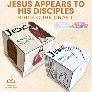 Jesus Appears to Disciples Cube Craft | Sunday School Bible Activity (Digital Download)