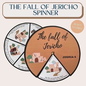 The Fall of Jericho Spinner Wheel | Interactive Jericho Craft | Sunday School Activity | Kids Ministry Craft | Fun Bible Activity for Kids