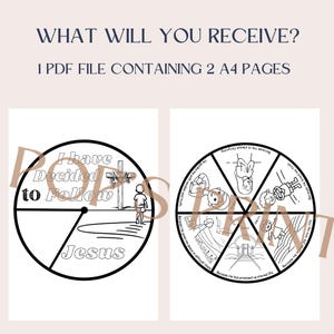 Printable 'I Have Decided to Follow Jesus' Coloring Spinner Wheel ...