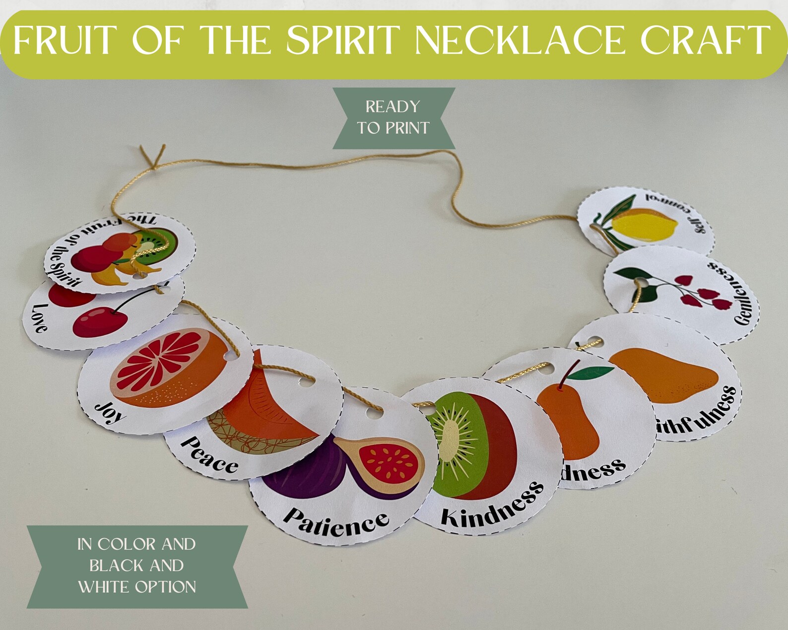 Fruit of the Spirit Necklace Craft Fruit of the Spirit Etsy