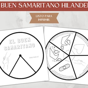 El buen Samaritano| La parábola del buen samaritano para colorear rueda giratoria| Manualidad escuela dominical|Actividad bíblica para niños