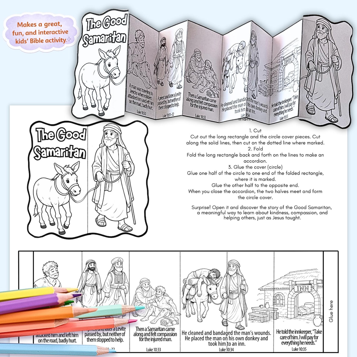 The Good Samaritan Bible Craft, Sunday School Printable Activity ...