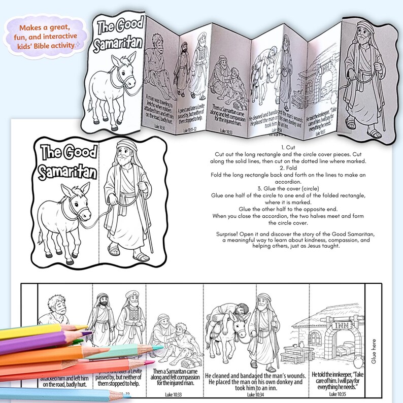 The Good Samaritan Bible Craft, Sunday School Printable Activity ...