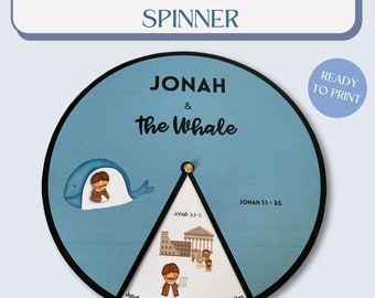 Jonah and the Whale Spinner Wheel | Sunday School Craft (Digital Download)