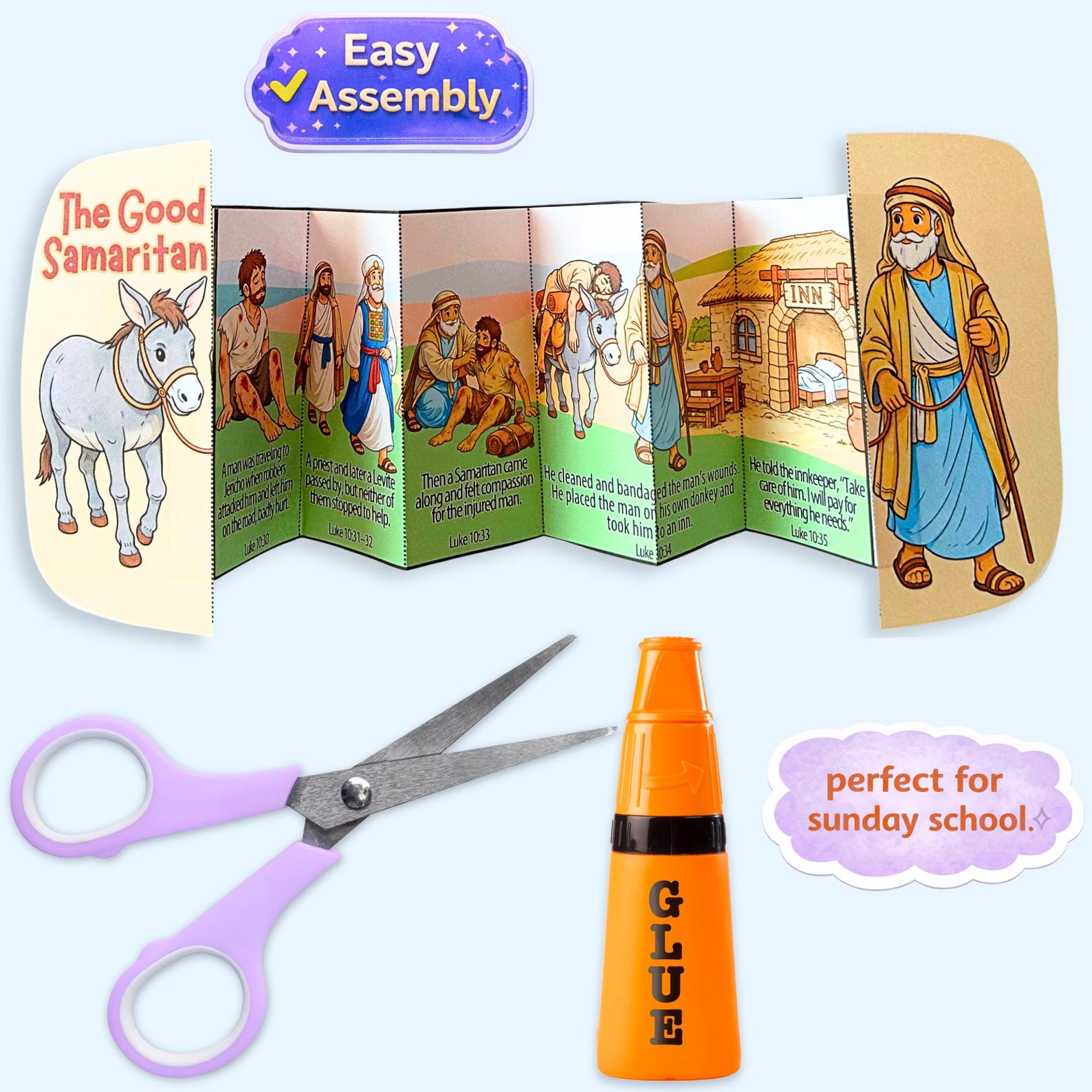 The Good Samaritan Bible Craft, Sunday School Printable Activity ...